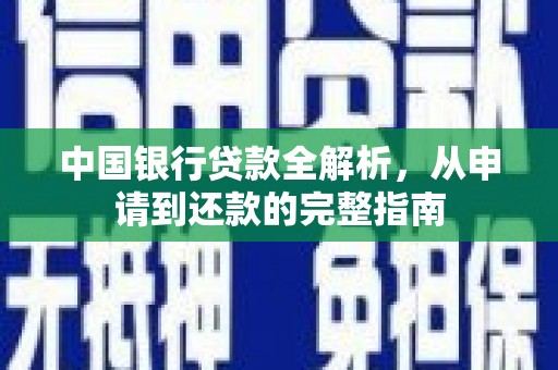利辛中国银行贷款全解析，从申请到还款的完整指南