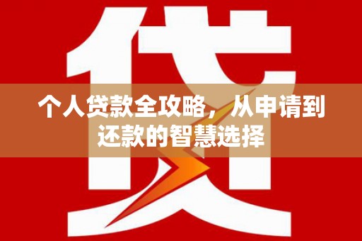 利辛个人贷款全攻略，从申请到还款的智慧选择