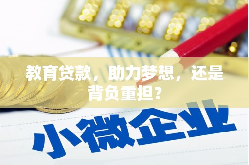 利辛教育贷款，助力梦想，还是背负重担？