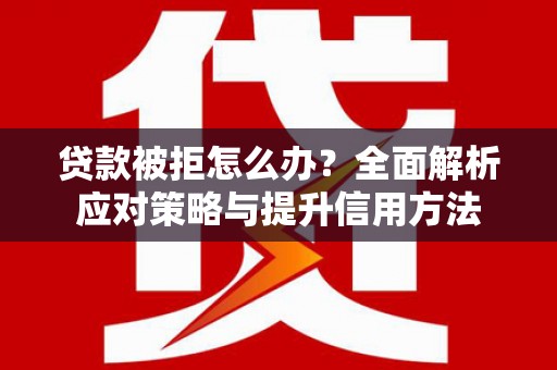 利辛贷款被拒怎么办？全面解析应对策略与提升信用方法