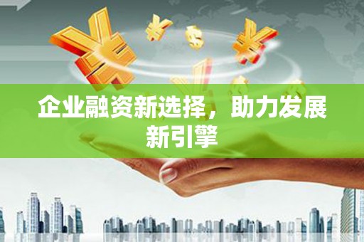 利辛企业融资新选择，助力发展新引擎