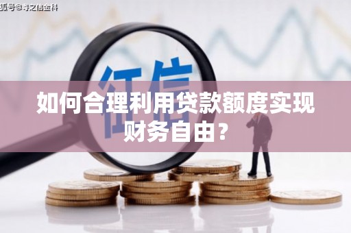 利辛如何合理利用贷款额度实现财务自由？