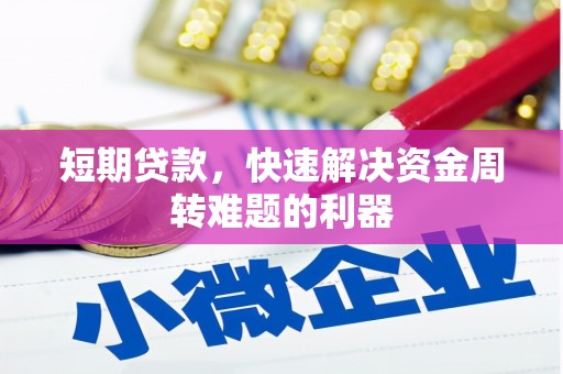 利辛短期贷款，快速解决资金周转难题的利器
