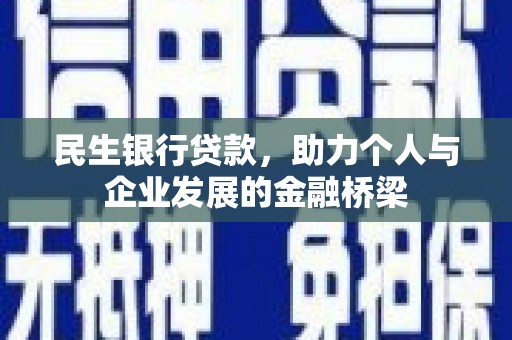 利辛民生银行贷款，助力个人与企业发展的金融桥梁