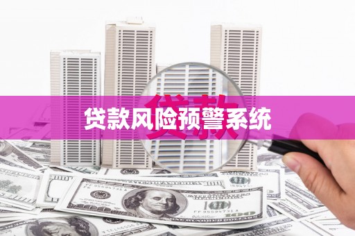 利辛贷款风险预警系统