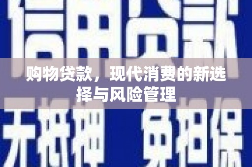 利辛购物贷款，现代消费的新选择与风险管理