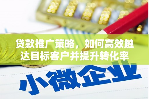 利辛贷款推广策略，如何高效触达目标客户并提升转化率