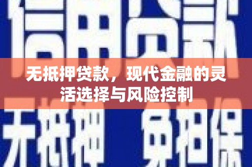 利辛无抵押贷款，现代金融的灵活选择与风险控制