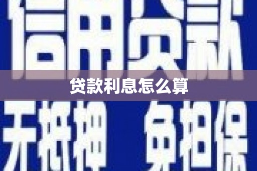 利辛贷款利息怎么算