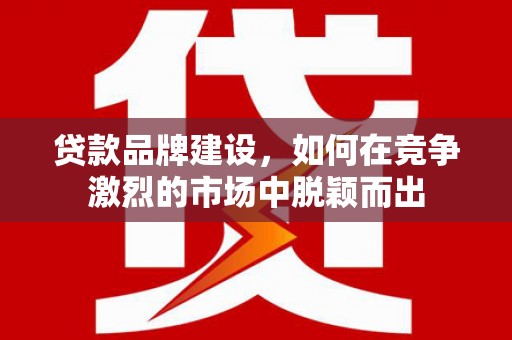 利辛贷款品牌建设，如何在竞争激烈的市场中脱颖而出