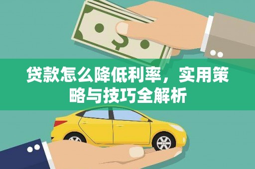 利辛贷款怎么降低利率，实用策略与技巧全解析