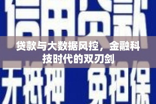 利辛贷款与大数据风控，金融科技时代的双刃剑
