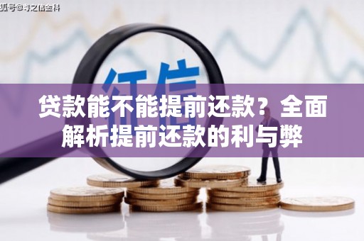 利辛贷款能不能提前还款？全面解析提前还款的利与弊