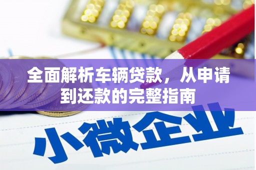利辛全面解析车辆贷款，从申请到还款的完整指南