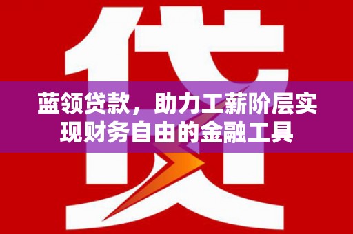 利辛蓝领贷款，助力工薪阶层实现财务自由的金融工具