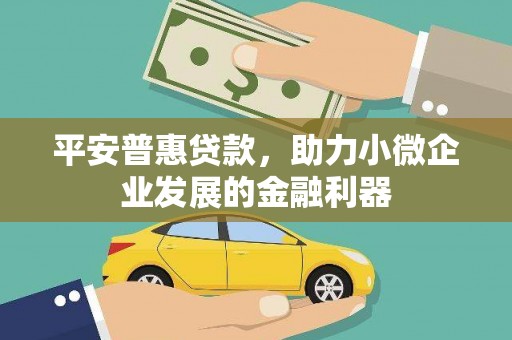 利辛平安普惠贷款，助力小微企业发展的金融利器