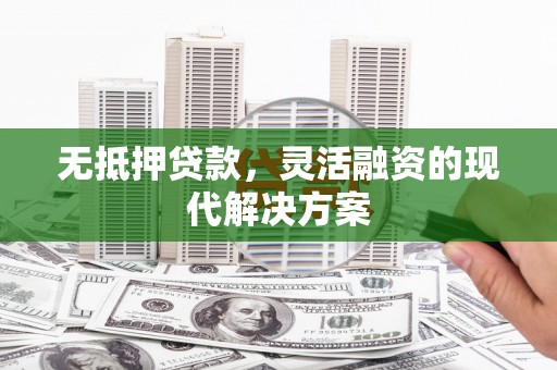 利辛无抵押贷款，灵活融资的现代解决方案