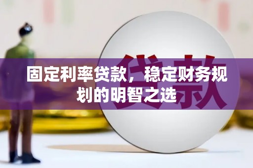 利辛固定利率贷款，稳定财务规划的明智之选