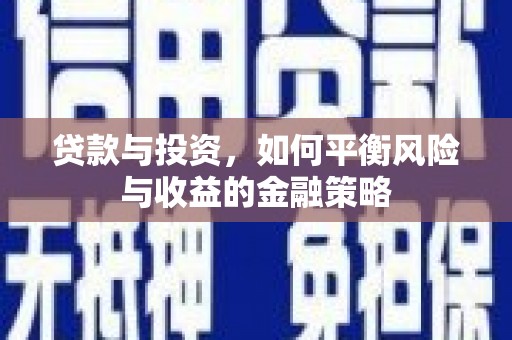 利辛贷款与投资，如何平衡风险与收益的金融策略
