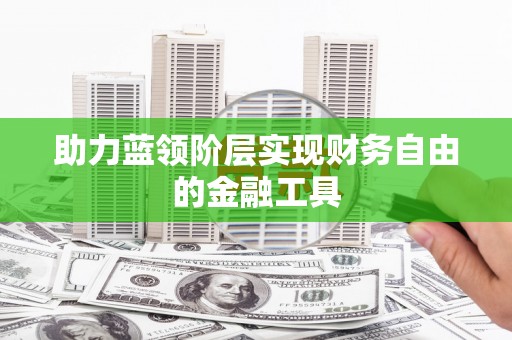 利辛助力蓝领阶层实现财务自由的金融工具