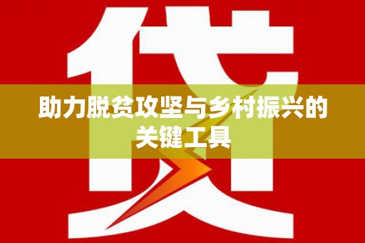 利辛助力脱贫攻坚与乡村振兴的关键工具