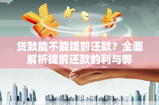 利辛贷款能不能提前还款？全面解析提前还款的利与弊